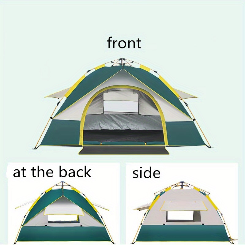 Carpas para acampar Rápido Abrir Instantánea Tiendas impermeables para 3-4  personas, Tienda de campaña de velocidad abierta Tiendas de campaña para
