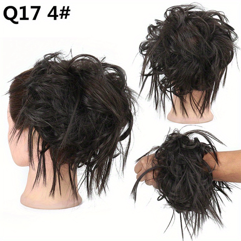 Synthetic Hair Bun Ponytail Hair Extension Scrunchie Curly Wavy