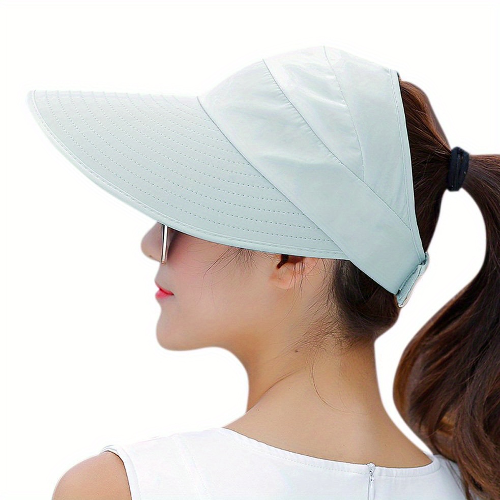 Lightweight Ice Silk Visor Hat Soft Uv Protection Sun Hat For Cycling  Sports Breathable Sunshade Traceless Silicone Golf Baseball For Women - Temu