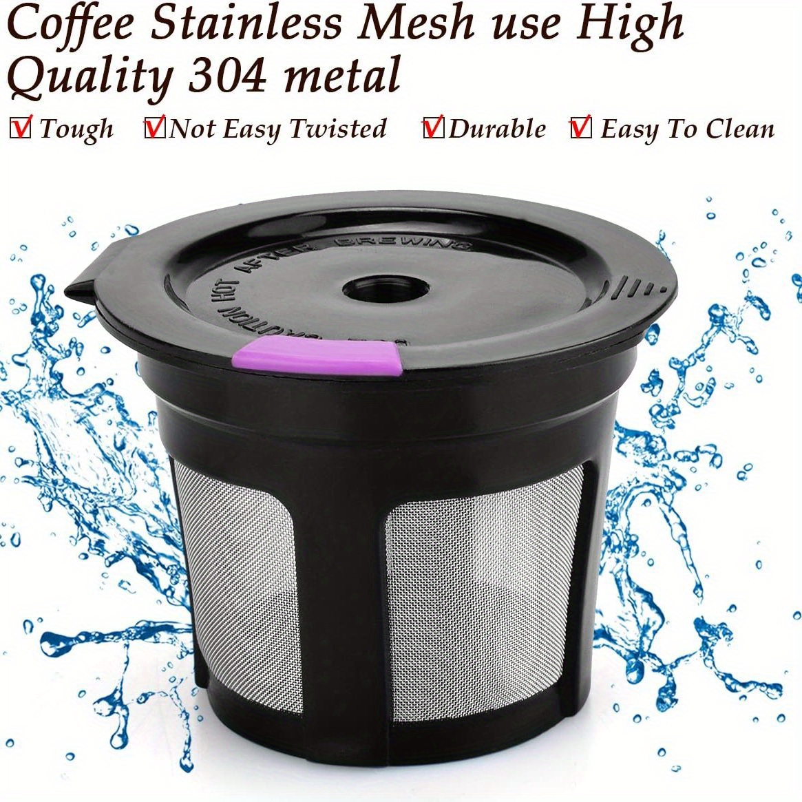 1pc Reusable K Cups For Keurig Reusable K CUP Coffee Filter Refillable Single K CUP For Keurig 2 0 1 0 BPA Free
