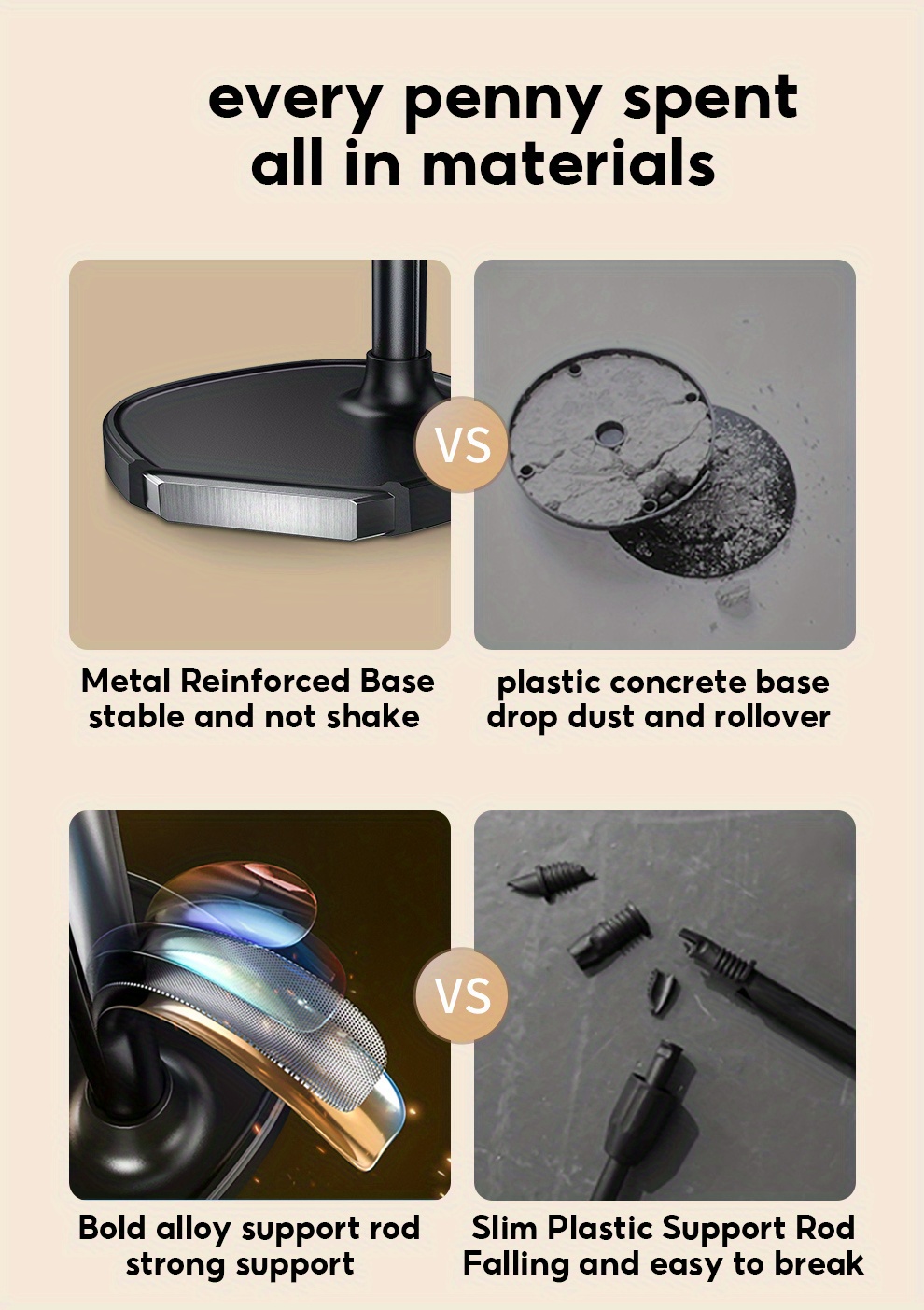 Mobile phone desktop bracket live special metal universal universal aluminum alloy overhead shooting selfie TikTok mobile phone stand rotating adjustable lifting support frame