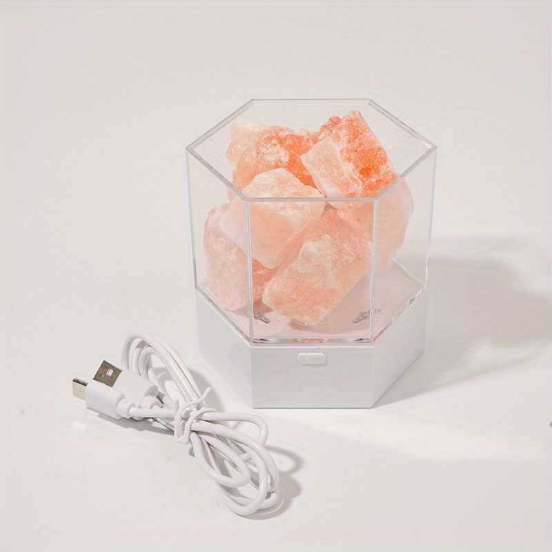 Lampe au sel de cristal naturel de l'Himalaya (fabriquée) de plusieurs  tailles