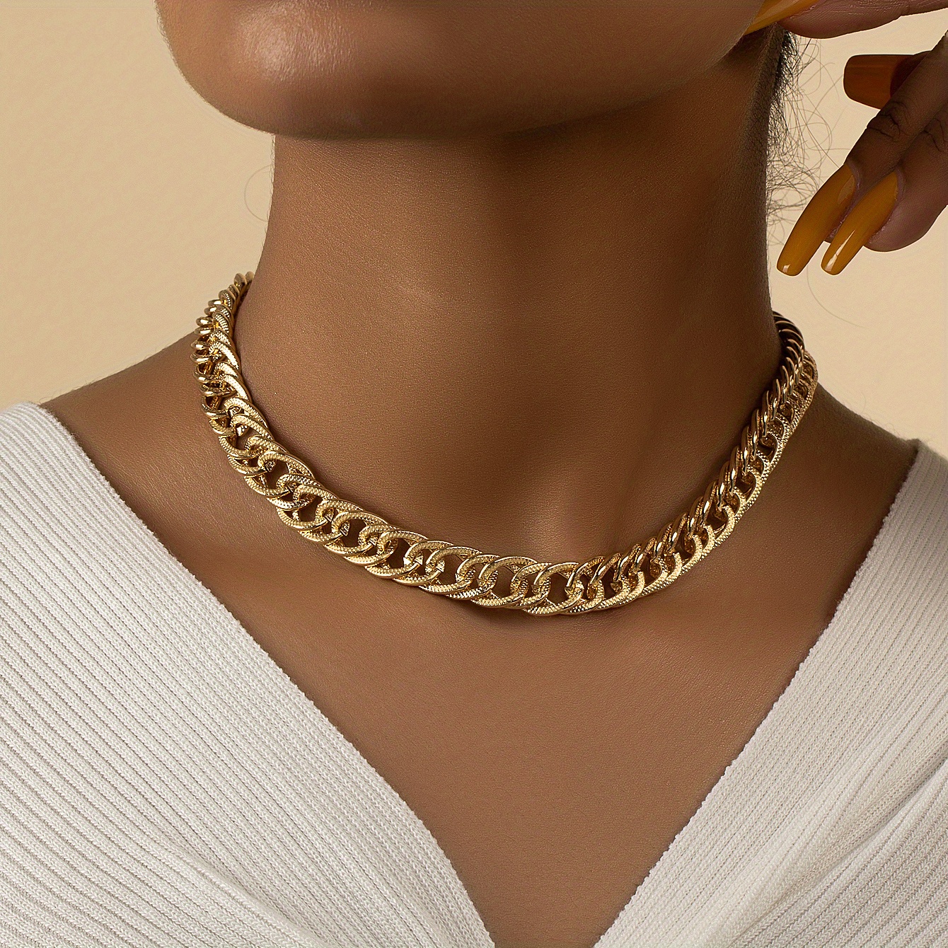 Thick 14k gold chain on sale necklace