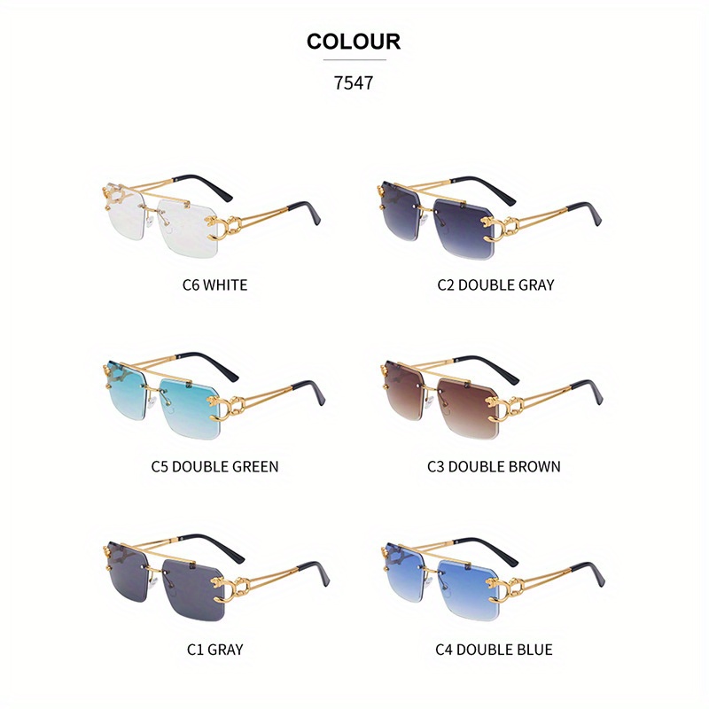 1Pair Women Top Bar Rimless Fashion Versatile Fashion Glasses, For Daily  Life Decoration