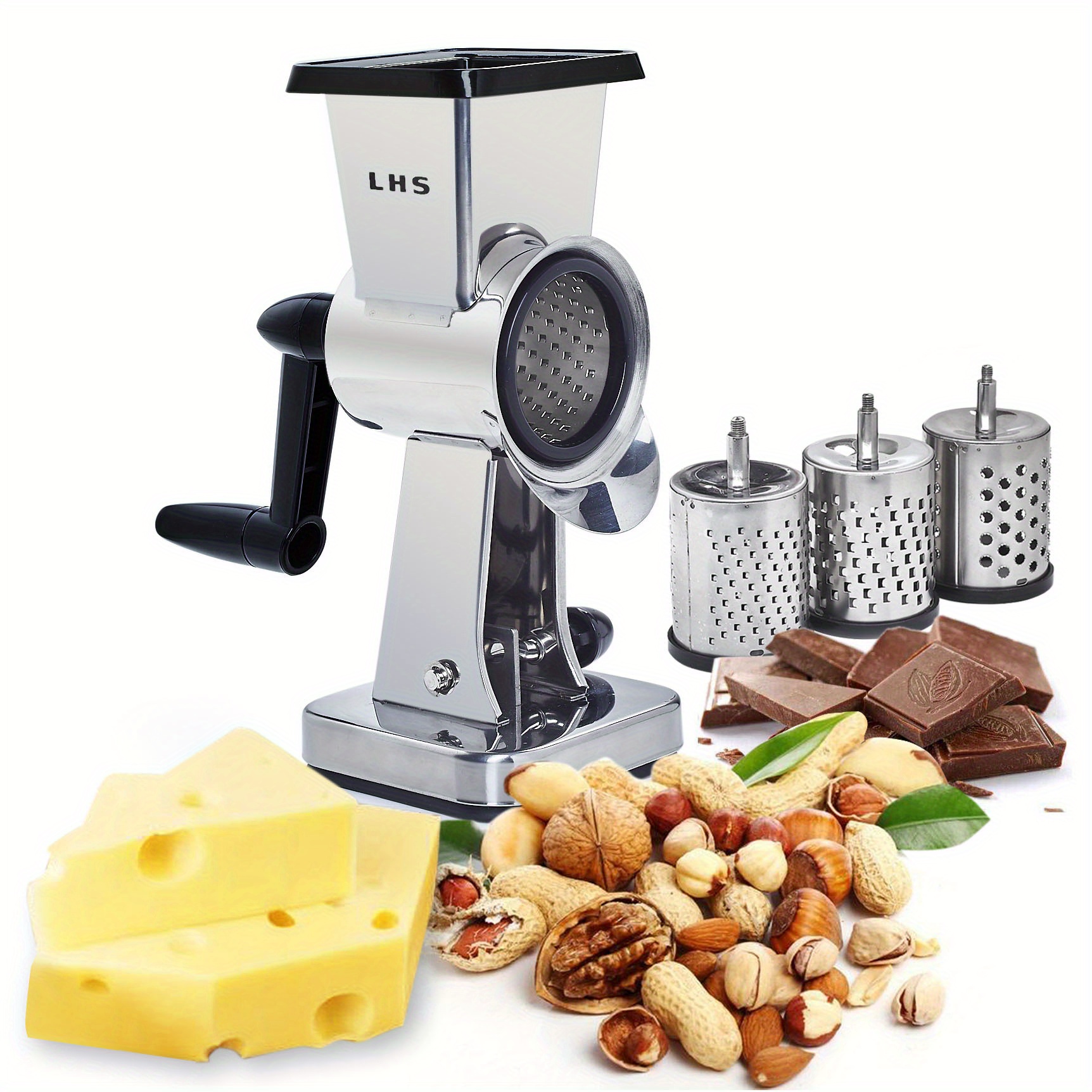  Cheese Grater Butter Mill Grater Stainless Steel Manual  Chocolate Cheese Grater Tool Kitchen Butter Mill : 居家與廚房