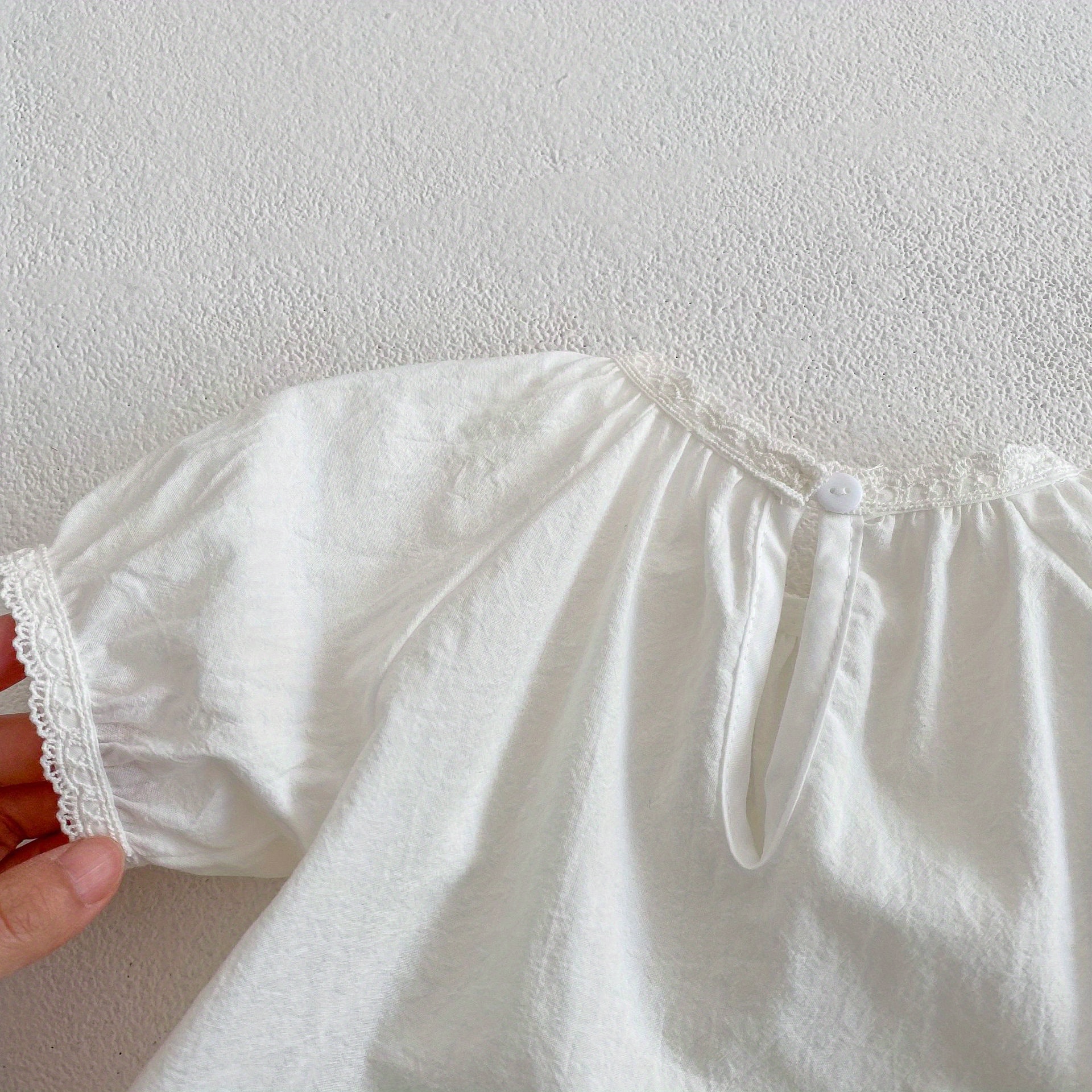 Baby Infant Girls Casual Plain Color Short Sleeve Top Ruffle Temu New