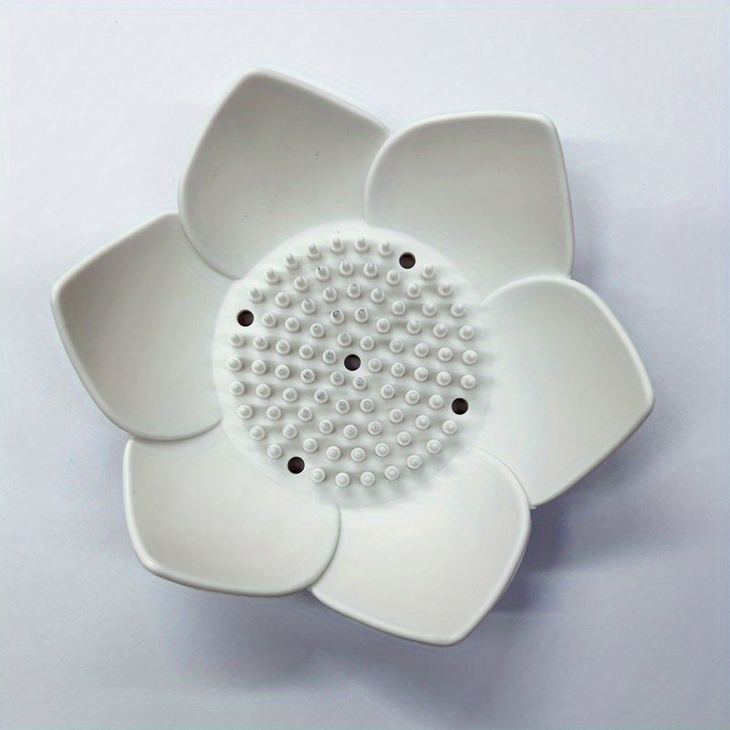Lotus Flower Silicone Soap Rack for Bathroom