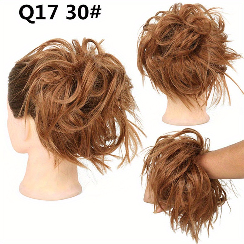 Synthetic Hair Bun Ponytail Hair Extension Scrunchie Curly Wavy