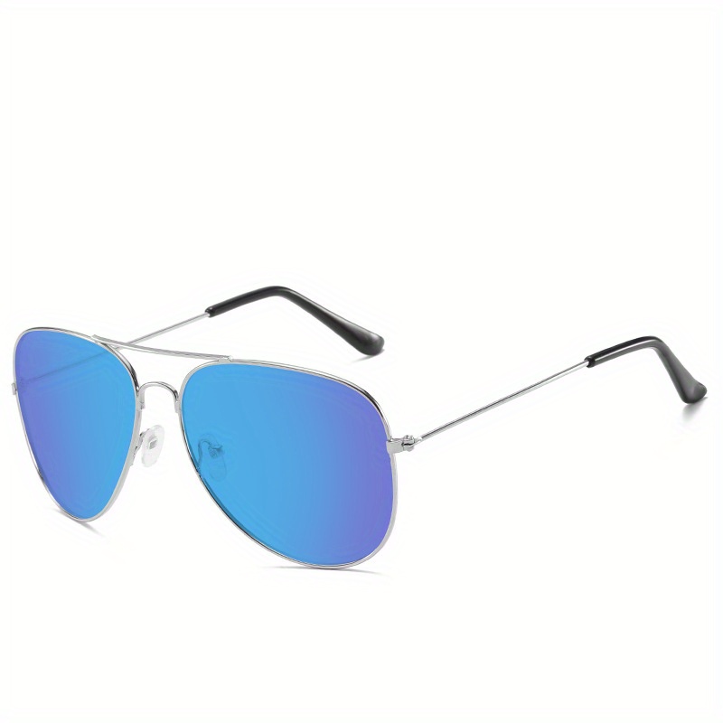 Classic Mirrored Pilot Reflective Metal Aviator Sunglasses