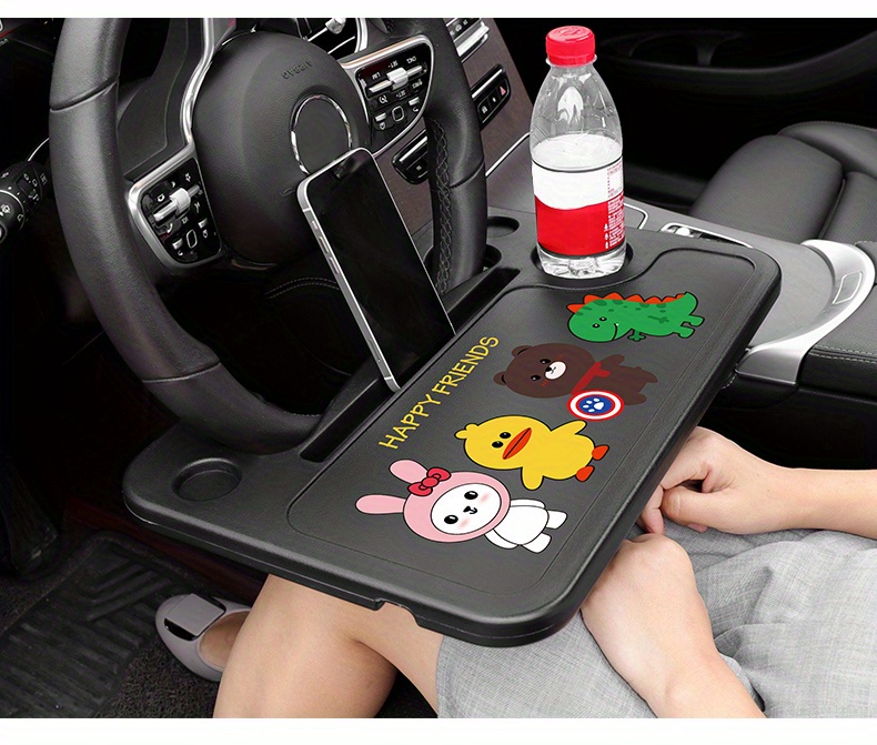 Auto Cartoon Tablett Lenkrad Esstisch Auto Wasserbecherhalter Regal  Fahrzeug Laptop Ständer Büro Kleiner Tisch Autoinnenausstattung