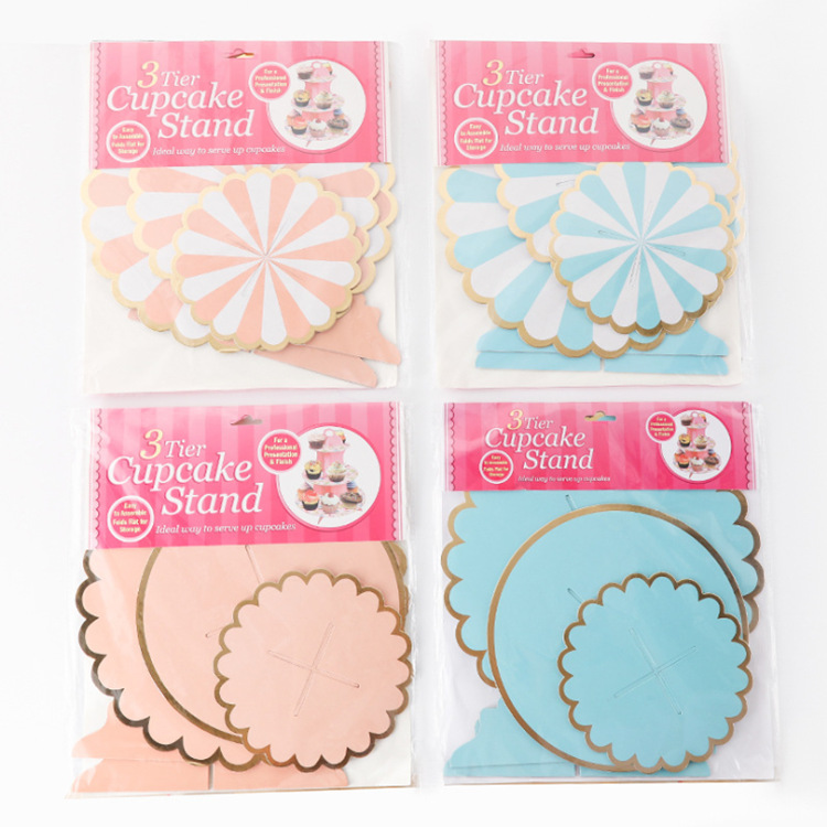 Cardboard Cake Stand 3 Tier Paper Dessert Round Cupcake Temu Australia