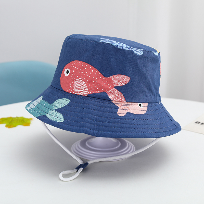 Cute Cartoon Fish Fisherman's Hat Breathable Drawstrings - Temu Canada