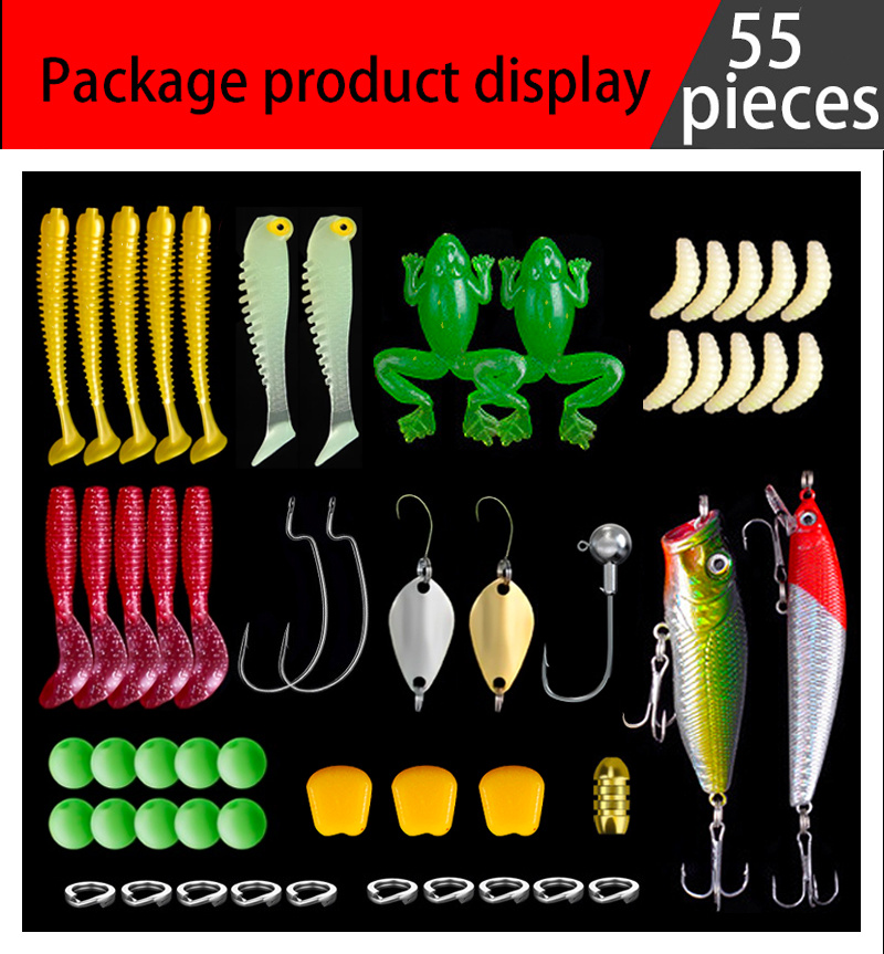  Freshwater Fishing Tackle Starter Kit, 161pcs Bass Worm Soft  Lures Set with Tackle Box Including Fishing Worms, Jigs, Hooks, Swivels for  Bass Walleye Trout Catfish : Sports & Outdoors