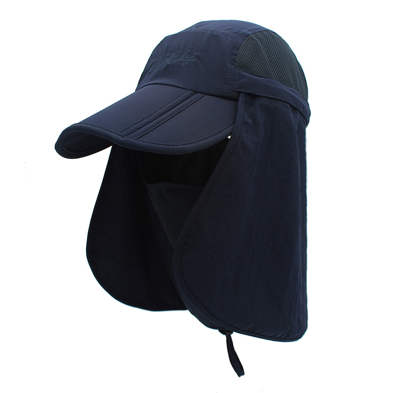 Mens Outdoor Wide Brim Fishing Hat, Bucket Hat, Sun Hat, UPF 50+ Sun Protection with Face Neck Flap for Hiking Garden Sun Safari Hat,Temu