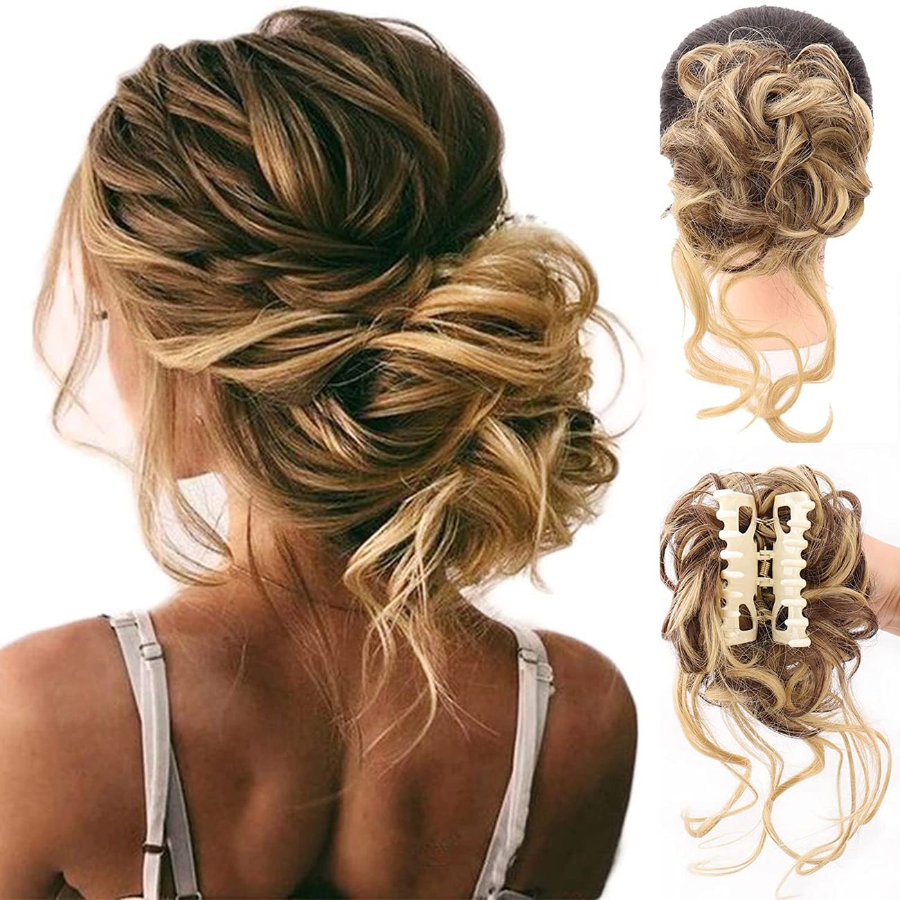 Messy Bun Hairpieces Curly Wavy Synthetic Hair Scrunchies Extension  Hairpieces For Women Claw In Tousled Updo Bun Messy Chignons Hair  Extensions | Free Shipping For New Users | Temu