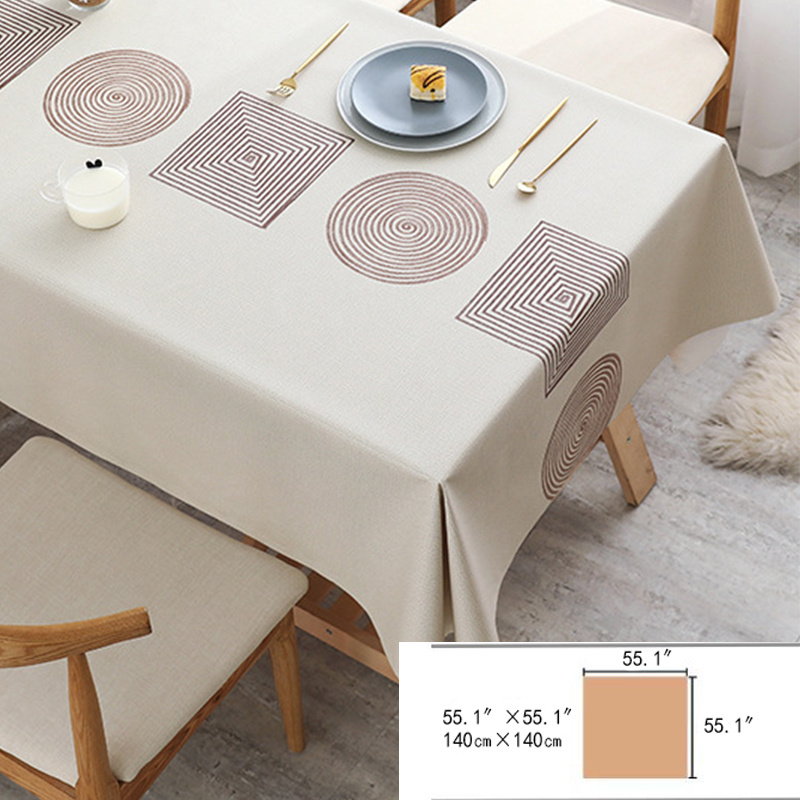Nordic PVC Artificial Leather Table Mat Waterproof Oilproof Heat Resistant  Rectangle Tablecloth Custom Dining Table Protector - AliExpress