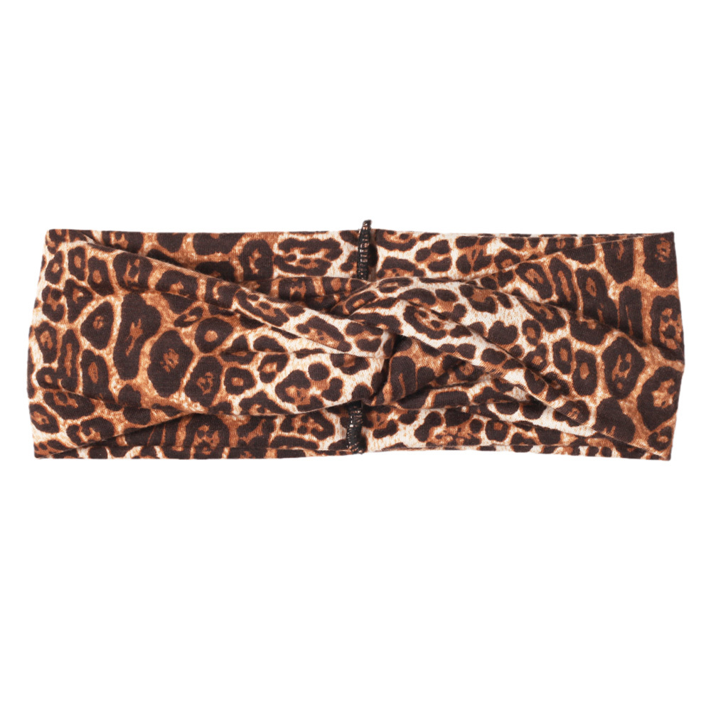 Leopard Print Knot Boho Headbands For Women Wide Sweatbands Hair Accessories