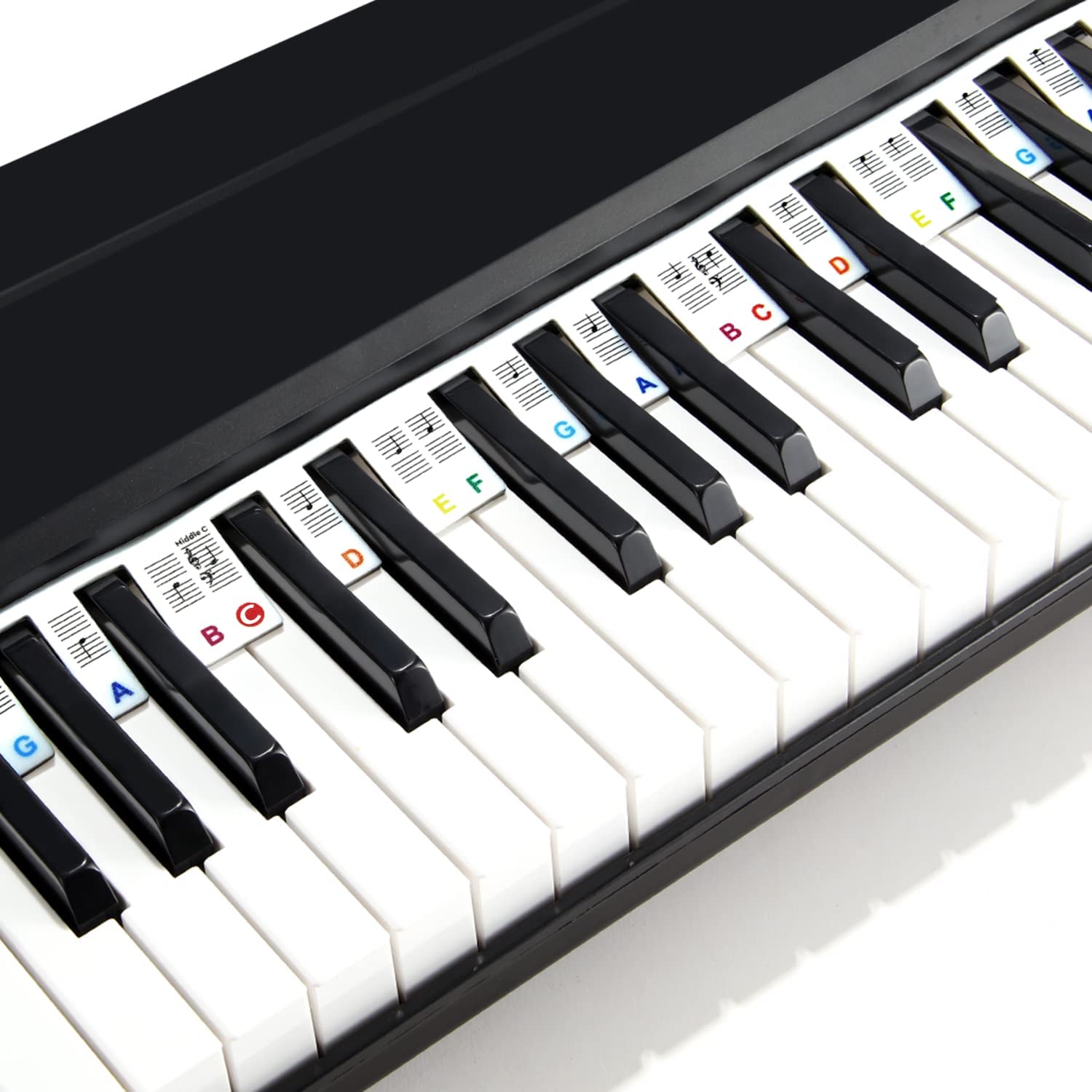 Guide des notes de piano pour débutant, étiquettes amovibles de notes de  clavier de piano pour l'apprentissage, taille réelle de 88 touches, en  silicone, pas besoin d'autocollants, réutilisable