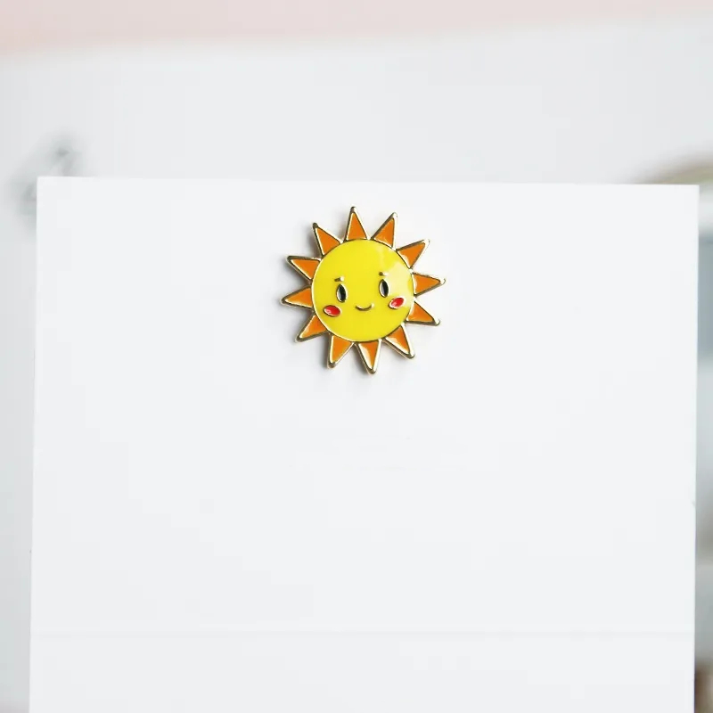 Boys Cartoon Sun Smiling Face Brooch Pin Cute Children's - Temu