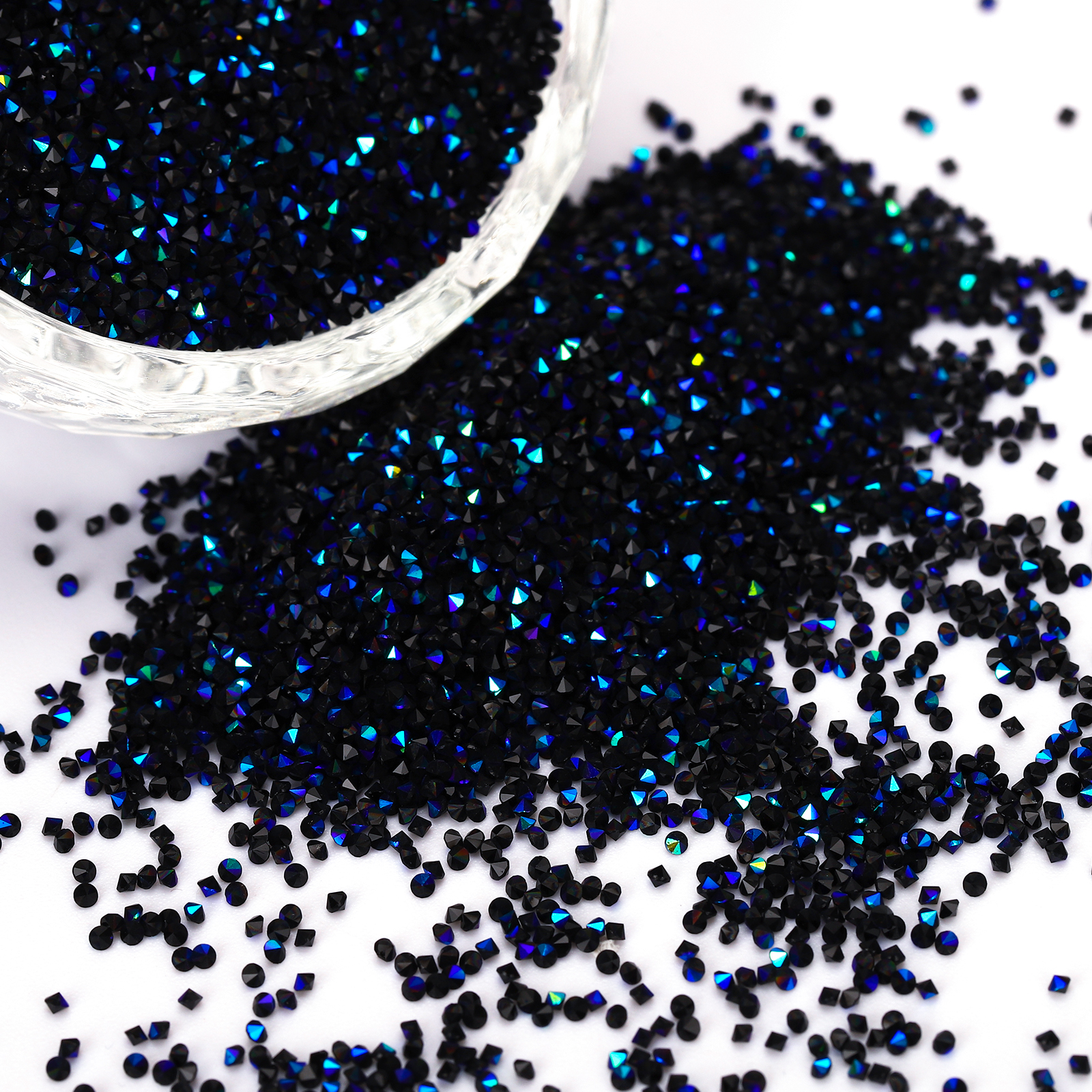 4 Bottle Micro Rhinestones Pixie Crystals Caviar Beads-Crystals Mini Bubble  Nail Gems Diamonds Stones-Clear ab Iridescent Rhinestone Shine-Charms Tiny