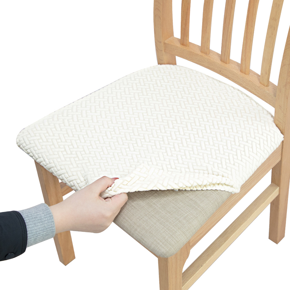 1pc Elastic Chair Cushion Cover Compatible For Dining Chairs - -piece Stretchable Pad With Elastic, Machine Washable, Fit & Comfortable, Fits Most Chairs ( Dining Room)