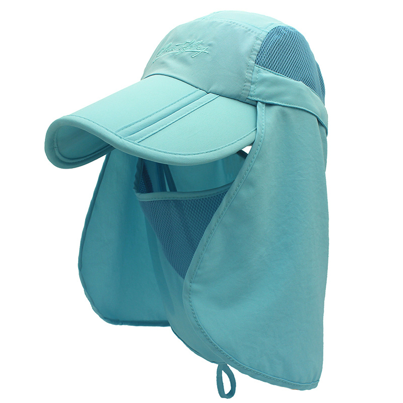 Mens Outdoor Wide Brim Fishing Hat, Bucket Hat, Sun Hat, UPF 50+ Sun Protection with Face Neck Flap for Hiking Garden Sun Safari Hat,Temu
