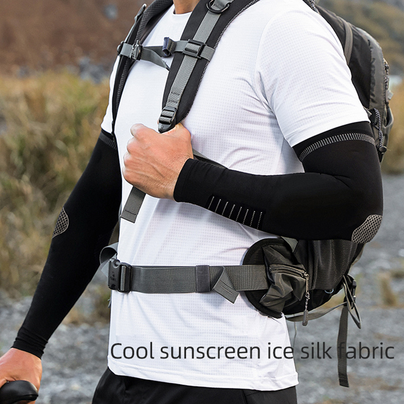 1pair Nylon Ice Silk Tight Arm Sleeves For Plus Size Sun Protection