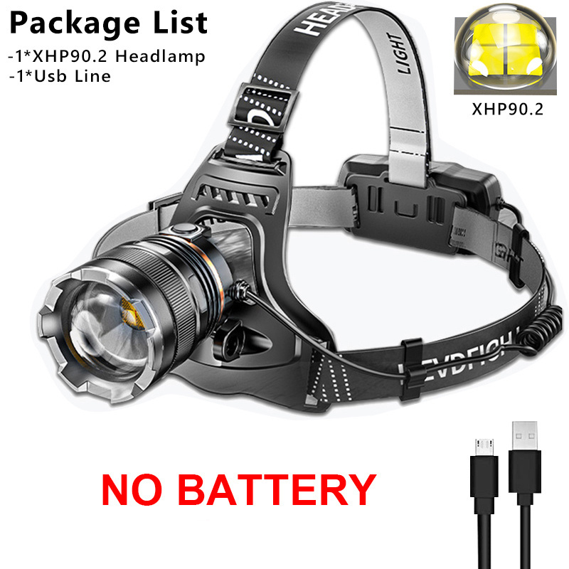 1pc 1000000lm Led Headlamp Sensor Xhp90 2 Headlight With Built In