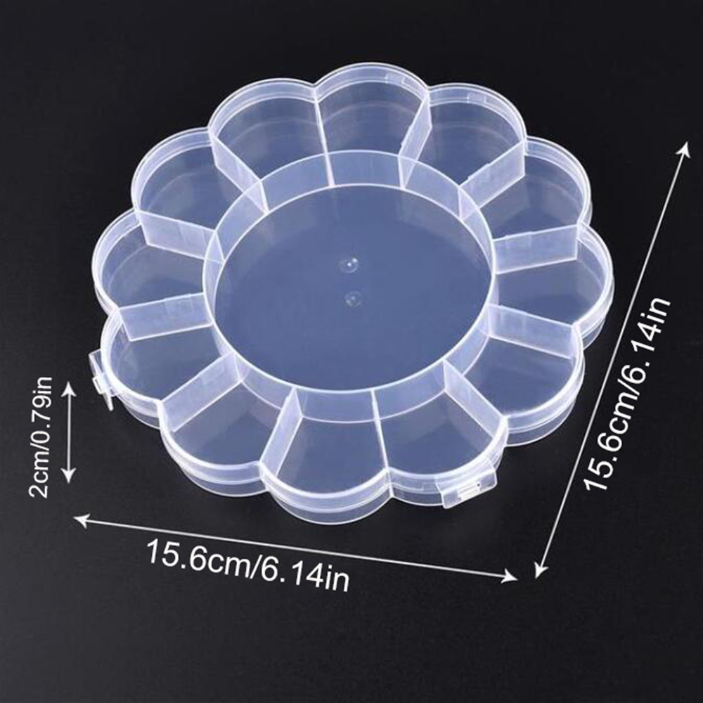 Image of 1pc Diamond Painting Accessory Nail Sunflower Shape Parts Jewelry Box Case Clear Plastic Storage Box Medicine Stitch Embroidery Boxes Tools Organizer