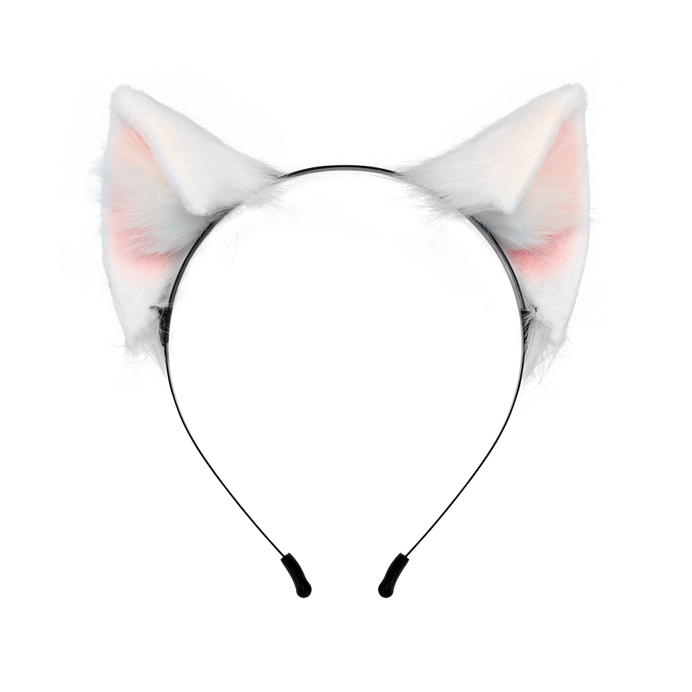 handmade simulated cat ear headband japanese cute plush  display picture 3