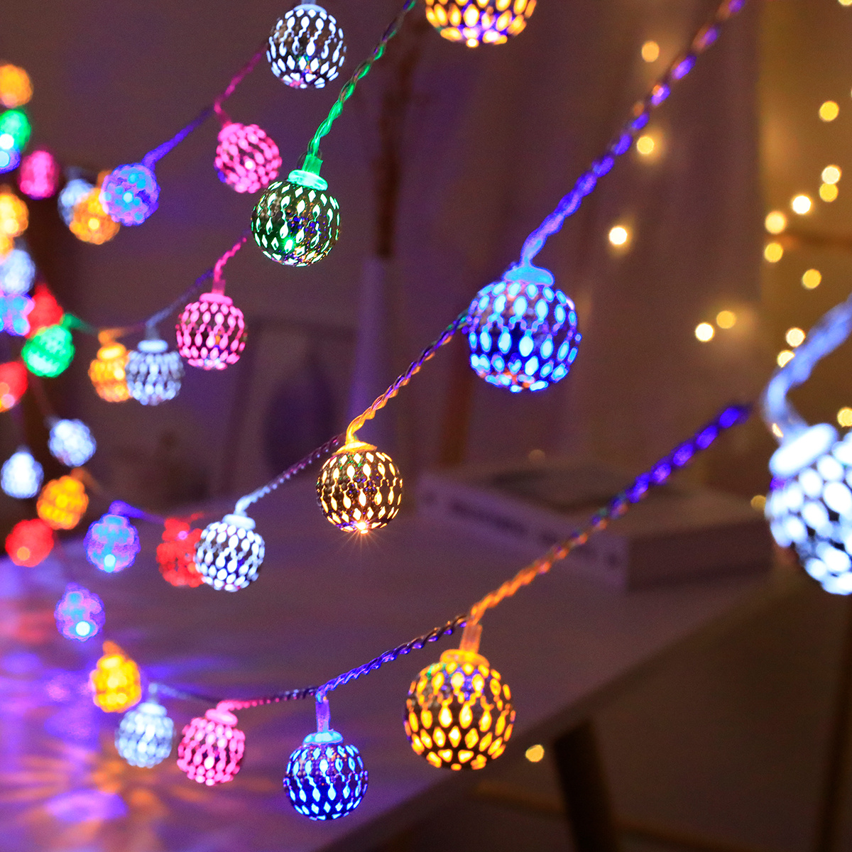 Metal String Lights ( 10 Led / 20 Led / 30 Led) Moroccan - Temu