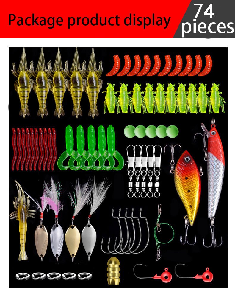  Freshwater Fishing Tackle Starter Kit, 161pcs Bass Worm Soft  Lures Set with Tackle Box Including Fishing Worms, Jigs, Hooks, Swivels for  Bass Walleye Trout Catfish : Sports & Outdoors