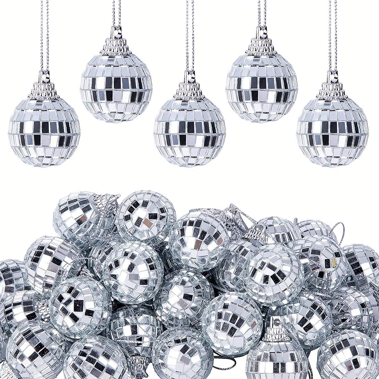 8 Inch Mirror Disco Ball Great for Stage Lighting Effect or as a Room  decor. (Gold)