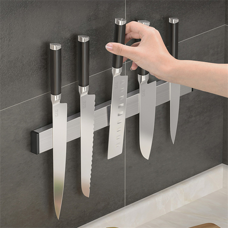 Home Magnetic Knife Block Holder Rack Magnetic Stands With Strong Enhanced  Magnets Multifunctional Storage Knife Holder, Kitchen Supplies - Temu