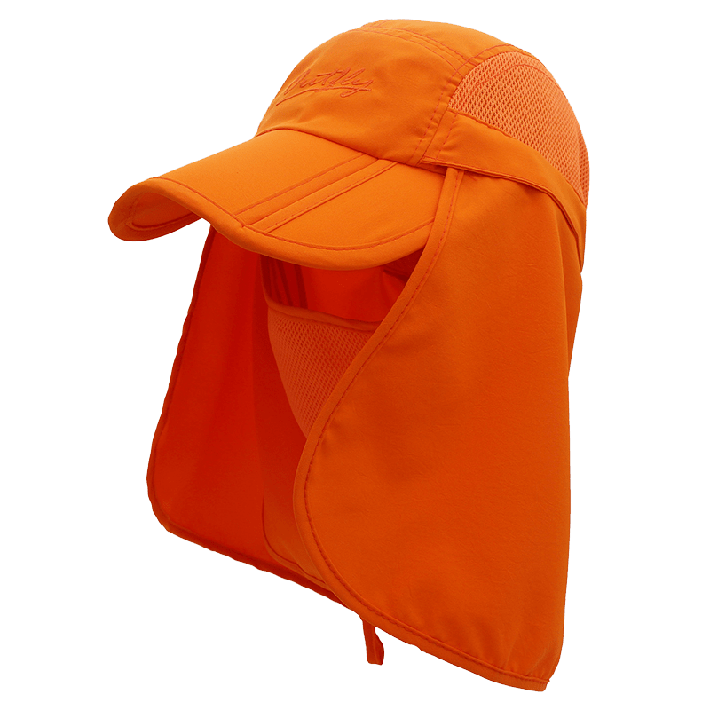Mens Outdoor Wide Brim Fishing Hat, Upf 50+ Sun Protection With Face Neck Flap For Hiking Garden Sun Safari Hat