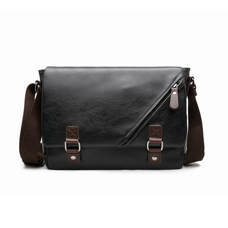 TEMU Men's Pu Leather Shoulder Bag Business Casual All-match Envelope Bag