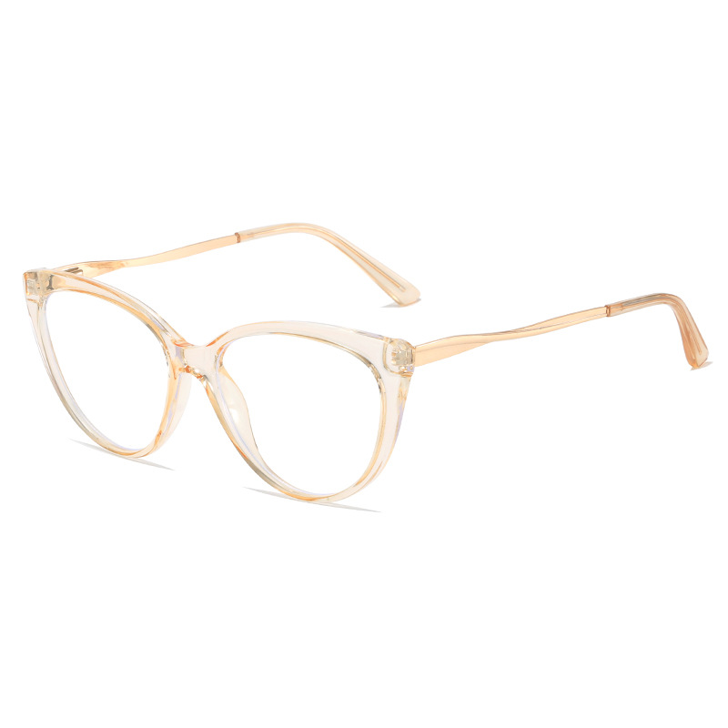 Cat Eye Tortoiseshell Color Block Frame Retro Clear Lens - Temu Italy