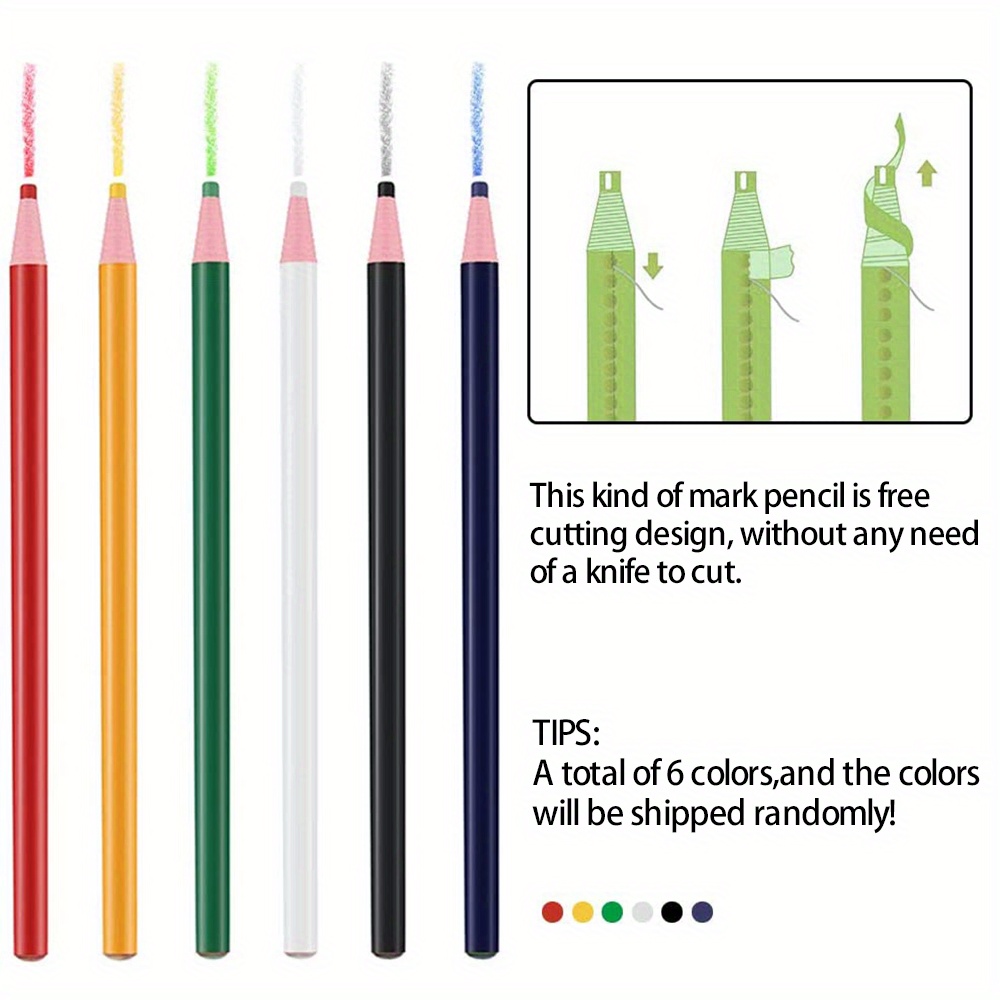 Colorful Sewing Tailor's Chalk Pencils Cut free Chalk Fabric - Temu United  Arab Emirates