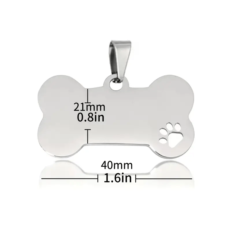 Customized Stainless Steel Lettering Dog Tag Bone Shaped Dog - Temu