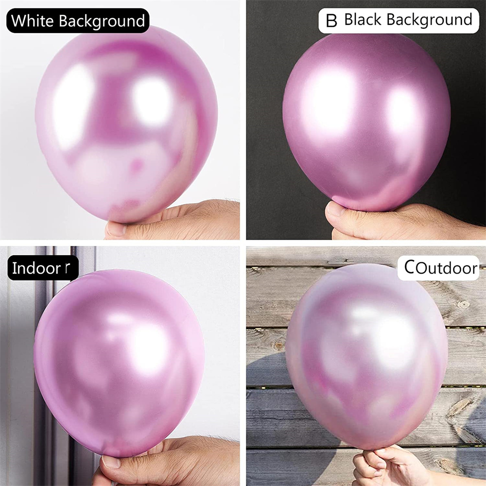 Ballon en latex chrome rose gold - 45 cm