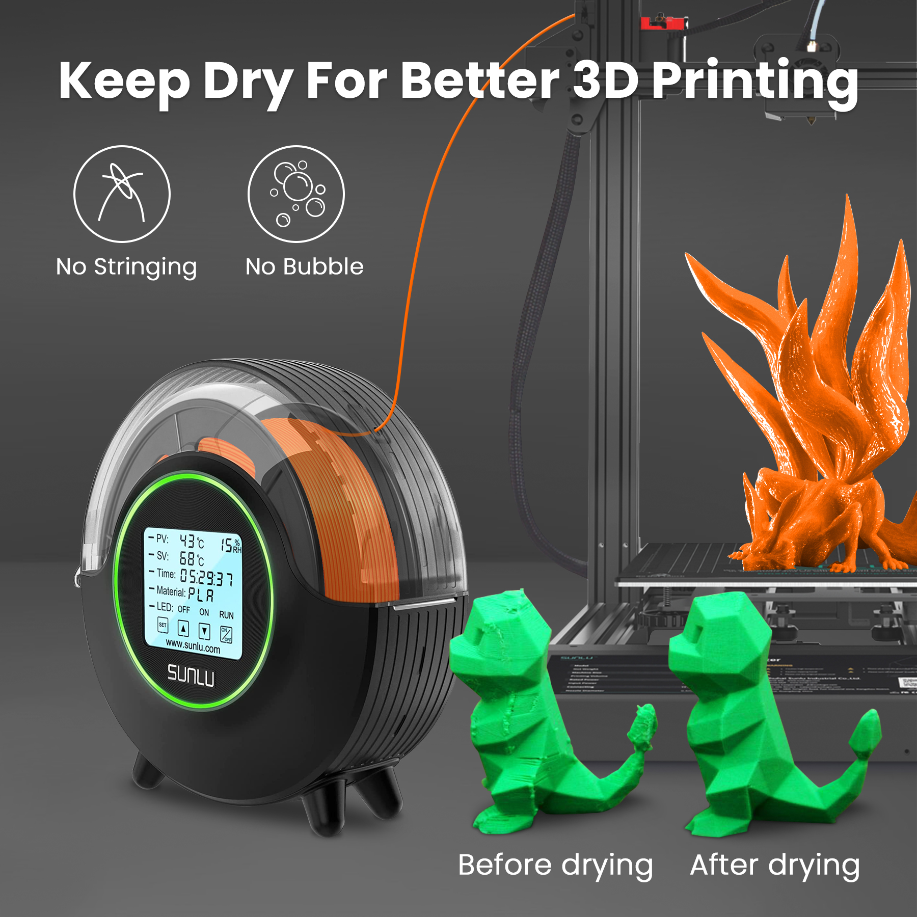 3D printed Filament Dry Box by Sumjai