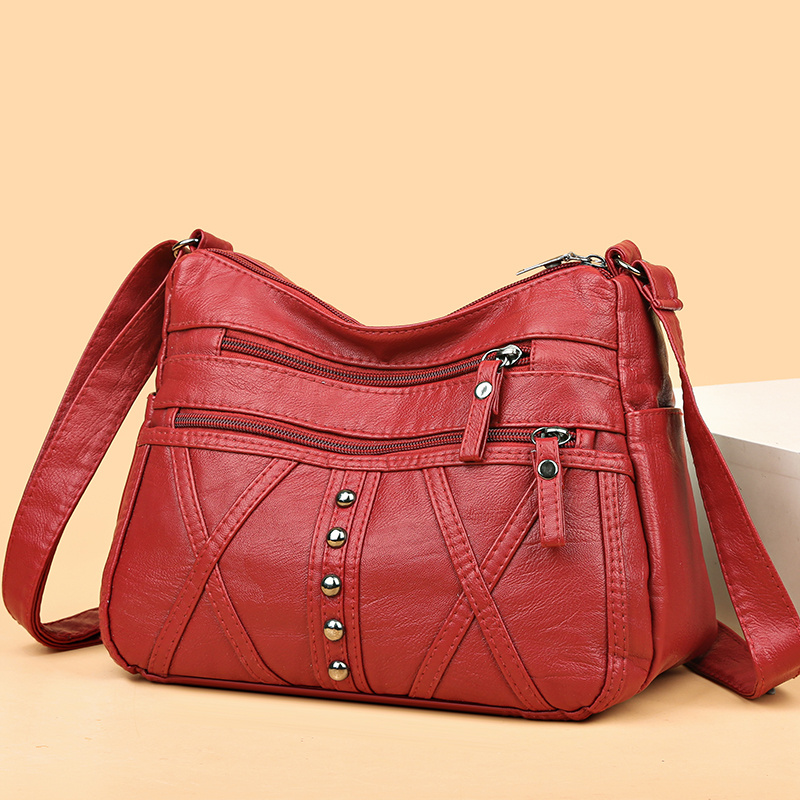 Simple Square Crossbody Bag, Fashion Buckle Decor Flap Purse, Women's Multi  Layer Shoulder Bag - Temu