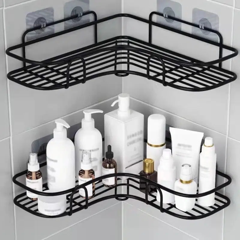 Bathroom Shelf Kitchen Organizer Shelves Corner Frame Aluminum