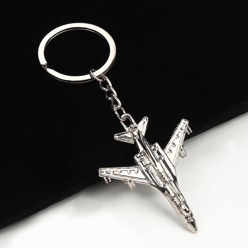 Creative Retro Airplane Metal Keychain Silvery Flight Shape Key Ring Bag  Ornament - Temu