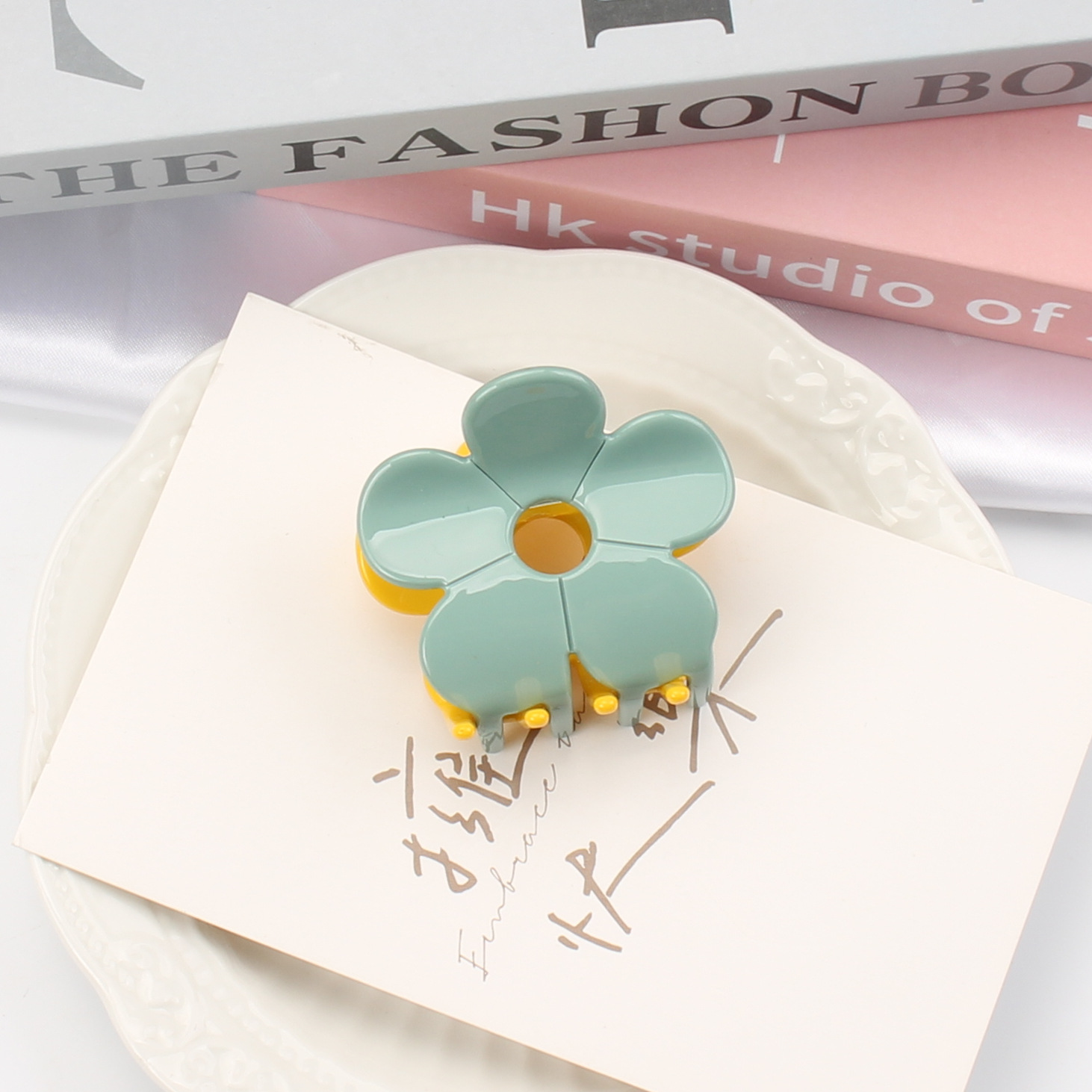 Sweet Flower Hair Claw Clip Non Slip Strong Hold Grip
