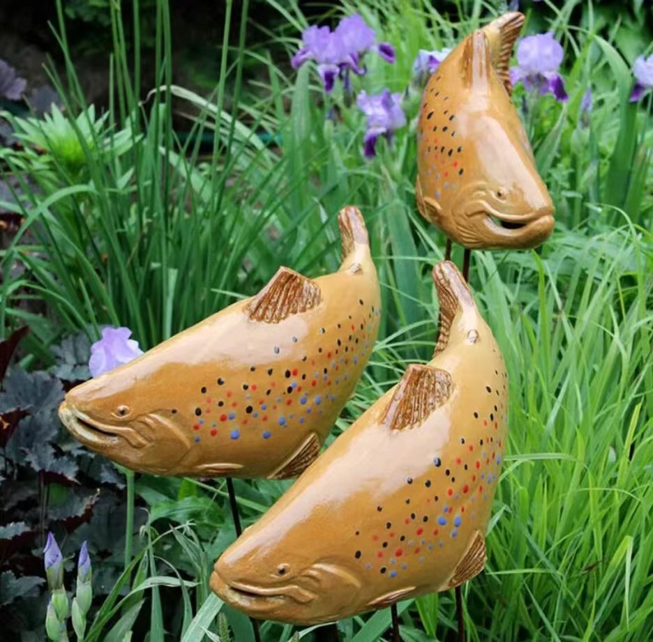 Koi Fish Sculptures Colorful Miniature Fish Resin Art Crafts Temu