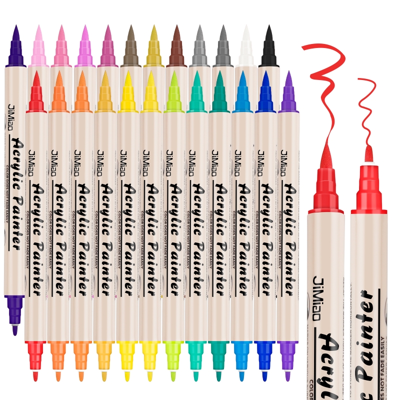 12/24/36 Colors Acrylic Paint Pens For Rock Painting brush - Temu