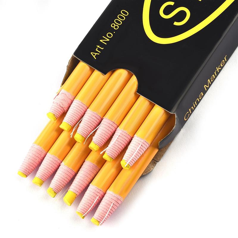 12pcs Sewing Mark Pencil, 6 Colors Fabric Chalk Markers for Sewing Marking  and Tracing Tools Free Cutting Chalk Sewing Fabric Pencil