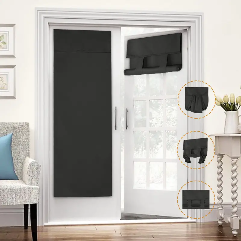 Solid Color French Blackout Door Curtain Temu Philippines