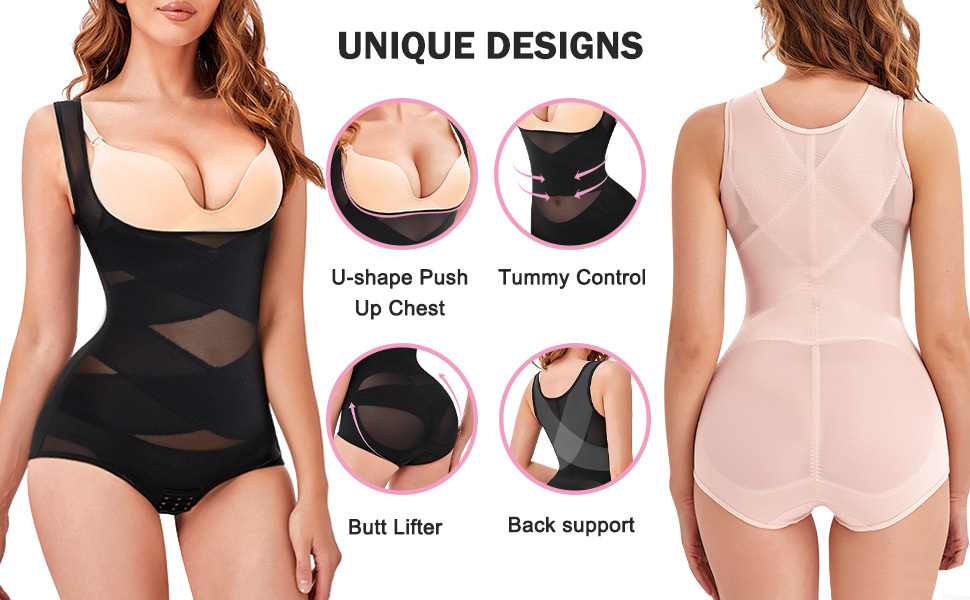 Butt Lifting Bodysuit Shapewear For Women, Seamless Full Body Suspender  Tummy Control Bodysuit, Women's Underwear & Lingerie - Temu Israel